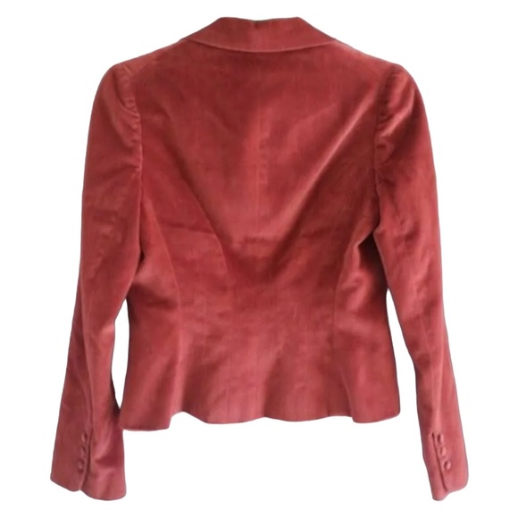Rebecca Taylor Blush Rose Velvet Collared Jacket - Picture 4 of 9